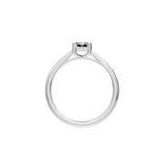 Bague Felicia diamant naturel Émeraude et diamants naturels ronds 1.02 carat or blanc 14 carats